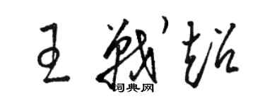 駱恆光王戰超草書個性簽名怎么寫