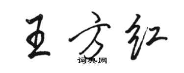 駱恆光王方紅行書個性簽名怎么寫