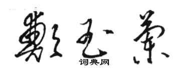 駱恆光鄭玉蘭草書個性簽名怎么寫