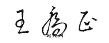 駱恆光王喬正草書個性簽名怎么寫