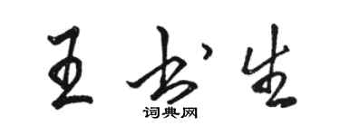 駱恆光王書生行書個性簽名怎么寫