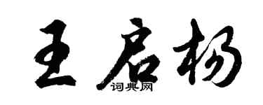 胡問遂王啟楊行書個性簽名怎么寫