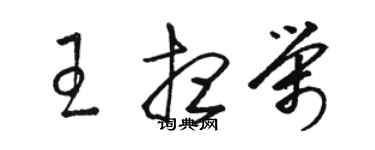 駱恆光王想榮草書個性簽名怎么寫