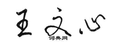 駱恆光王文心行書個性簽名怎么寫