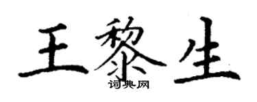 丁謙王黎生楷書個性簽名怎么寫