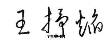 駱恆光王抒焰草書個性簽名怎么寫