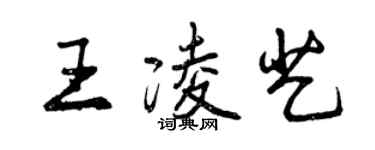 曾慶福王凌藝行書個性簽名怎么寫