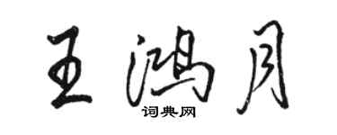 駱恆光王鴻月行書個性簽名怎么寫