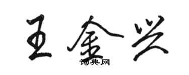駱恆光王金興行書個性簽名怎么寫