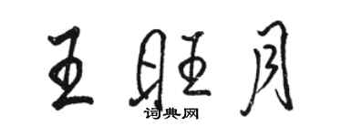 駱恆光王旺月行書個性簽名怎么寫