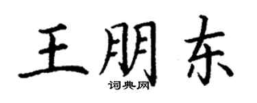 丁謙王朋東楷書個性簽名怎么寫