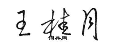 駱恆光王桂月草書個性簽名怎么寫