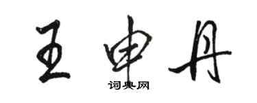 駱恆光王申丹行書個性簽名怎么寫