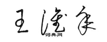 駱恆光王淮年草書個性簽名怎么寫