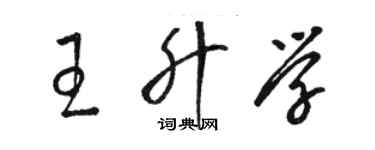 駱恆光王升學草書個性簽名怎么寫