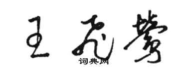 駱恆光王飛鶯草書個性簽名怎么寫