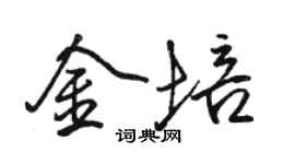 駱恆光金培行書個性簽名怎么寫