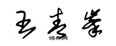 朱錫榮王青峰草書個性簽名怎么寫