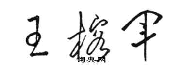 駱恆光王榕軍草書個性簽名怎么寫