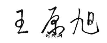 駱恆光王原旭草書個性簽名怎么寫