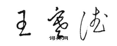 駱恆光王寒德草書個性簽名怎么寫