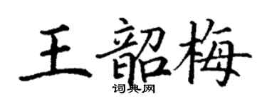 丁謙王韶梅楷書個性簽名怎么寫