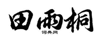 胡問遂田雨桐行書個性簽名怎么寫