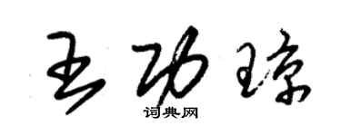 朱錫榮王功瓊草書個性簽名怎么寫