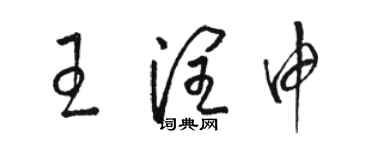 駱恆光王潤申草書個性簽名怎么寫