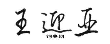 駱恆光王迎亞行書個性簽名怎么寫