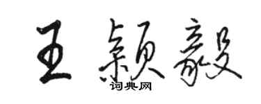 駱恆光王穎毅行書個性簽名怎么寫