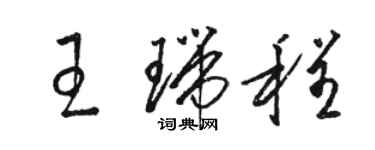 駱恆光王瑞程草書個性簽名怎么寫