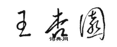 駱恆光王杏園草書個性簽名怎么寫