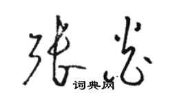 駱恆光張炎草書個性簽名怎么寫