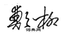 駱恆光鄭柳草書個性簽名怎么寫