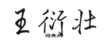 駱恆光王衍壯行書個性簽名怎么寫