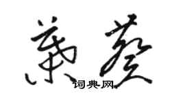 駱恆光葉葵草書個性簽名怎么寫