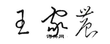 駱恆光王家農草書個性簽名怎么寫