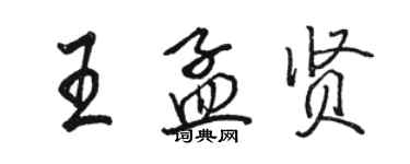 駱恆光王孟賢行書個性簽名怎么寫