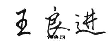 駱恆光王良進行書個性簽名怎么寫