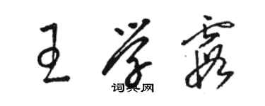 駱恆光王學霞草書個性簽名怎么寫