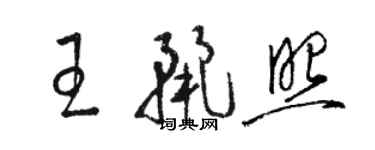 駱恆光王麗照草書個性簽名怎么寫