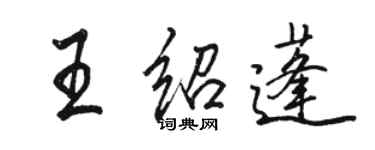 駱恆光王紹蓬行書個性簽名怎么寫