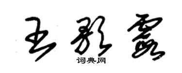 朱錫榮王歌霞草書個性簽名怎么寫