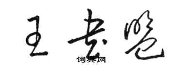 駱恆光王書盟草書個性簽名怎么寫