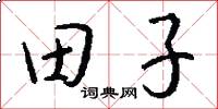 田子怎么寫好看