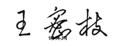 駱恆光王密枝草書個性簽名怎么寫