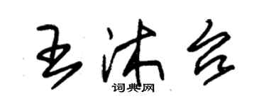 朱錫榮王沐台草書個性簽名怎么寫