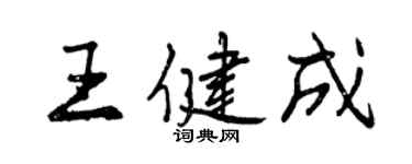 曾慶福王健成行書個性簽名怎么寫