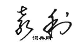 駱恆光袁利草書個性簽名怎么寫